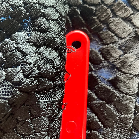 Carlisle Sheer Lace Silk Event Party Top Holiday Elegant Cobalt Blue Black 8 - Picture 11 of 11